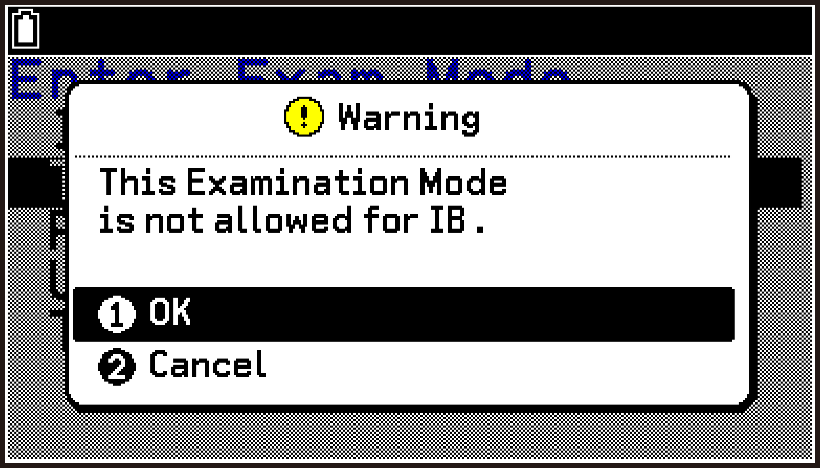 CY876_Exam Mode(CG100)_Entering _1
